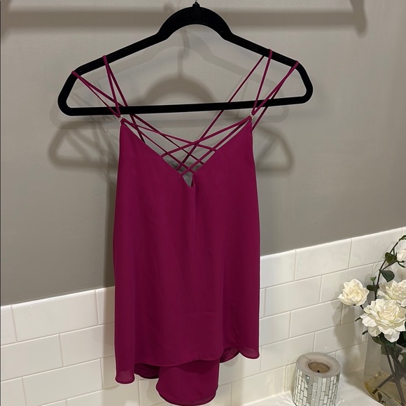 Express Tops - Express Fuchsia Strappy Camisole